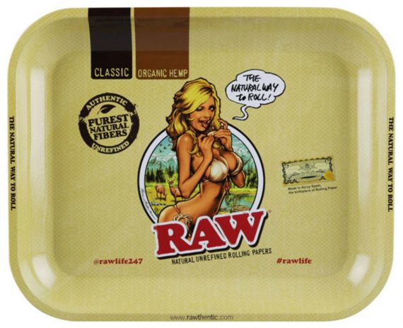 RAW Rolling Tray - Bikini Woman Design SKU-1390-Extra Small 7x5-1 Buitrago Cigars