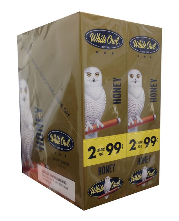 White Owl Cigarillos Honey 30 Pouches of 2 SKU-762-Half Box
