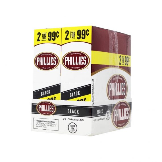 Phillies Cigarillos Black Foil Fresh 30 Packs of 2 070235506585-HA-1