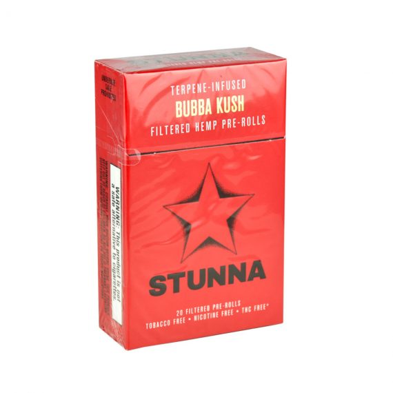 Stunna Bubba Kush Terpene-Infused Hemp Pre-Rolls SKU-1401-Single Pack of 20 Cig