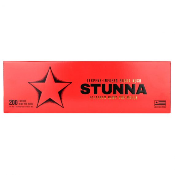 Stunna Bubba Kush Terpene-Infused Hemp Pre-Rolls SKU-1401-Full Carton of 10 packs of 20 Cig