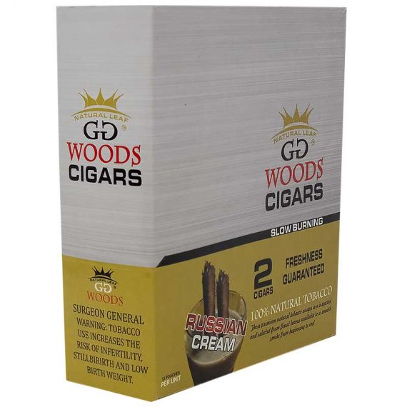 GG Woods Cigars Natural 15 Pouches of 2 (Flavors) GGWOODNAT-RU
