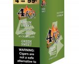 4 Kings Cigars Green Sweet 15 Pouches of 4 842426150392