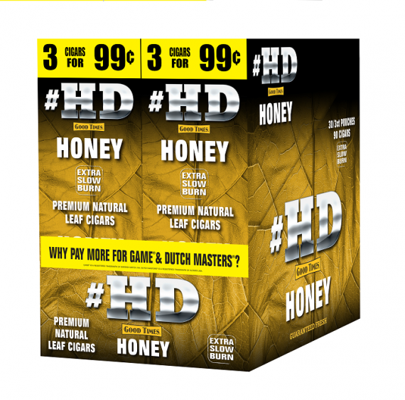 Good Times #HD Cigarillos Honey 30 Packs of 3 842426147149-FU