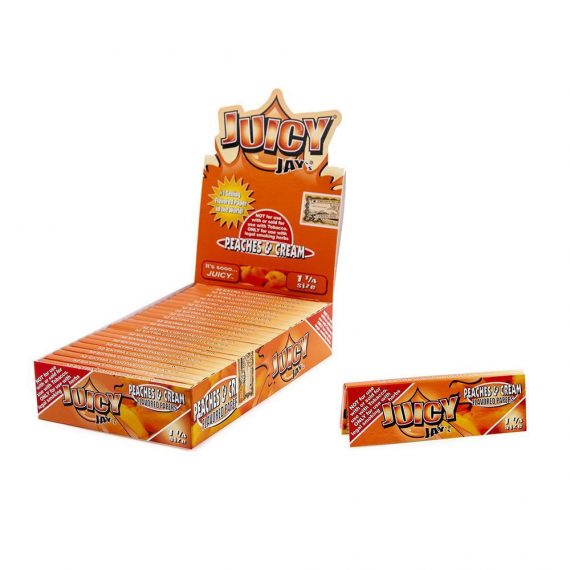 Juicy Jay Papers Peaches & Cream 1 1/4 24Ct 716165178514