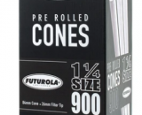 Futurola Cones Classic White Non-Printed Tip 1 1/4 Size 900 Ct 2239-PA