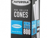 Futurola Cones King Size Classic White - 800ct 2577-PA