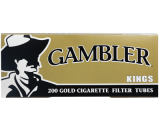 Gambler Cigarette Filter Tubes King Size Gold 5/200 Ct. Boxes 077170260305-BO