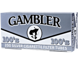 Gambler Cigarette Filter Tubes 100mm Silver 5/200 Ct 77170102230