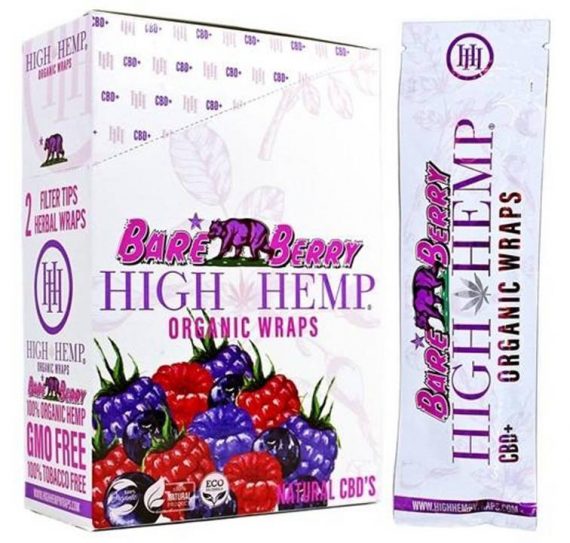 High Hemp Organic Wraps Bare Berry 25Ct/2 HHOWBB-5P