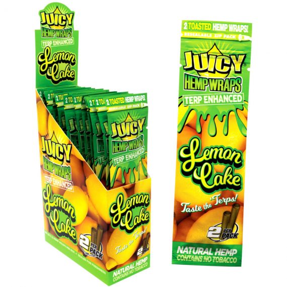 Juicy Hemp Wraps Terp Enhanced 25/2 SKU-1385-Lemon Cake