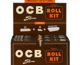 OCB Virgin Roll Kit Papers Slim & Tips & Tray 20 Packs
