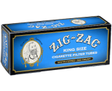 Zig Zag Cigarette Tubes King Size Blue (White Tips) 200 Ct. Box 784762006479