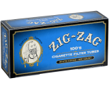 Zig Zag Cigarette Tubes 100mm Lt. Blue (White Tips) 200 Ct. Box 784762006370