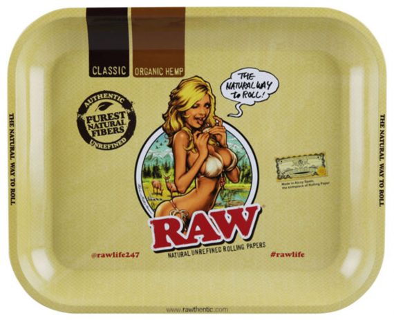 RAW Rolling Tray - Bikini Woman Design SKU-1390-Extra Small 7x5-1