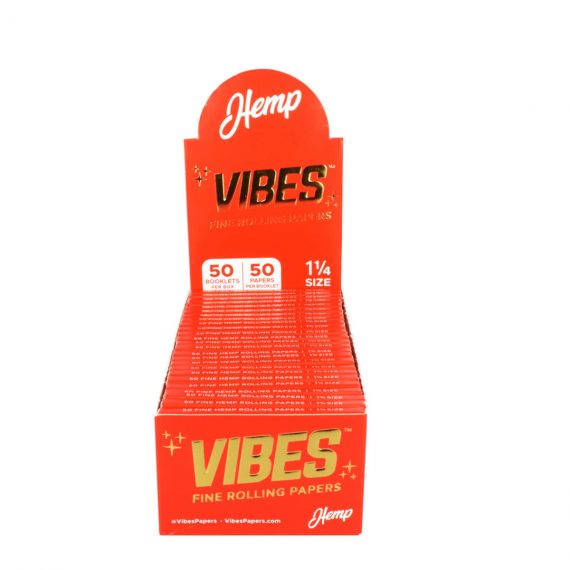 VIBES Hemp Rolling Papers 1 1/4 / 50pc Display 1778-10