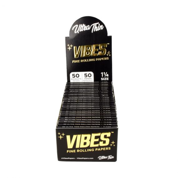VIBES Ultra Thin Rolling Papers 1 1/4 / 50pc Display 1780-FU