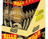 Zig Zag Rillo Wraps Gold 4 for 0.99 ZZRILLOGOLD-3P