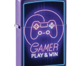 Zippo Neon Video Game Controller Purple Matte Lighter 191693143591