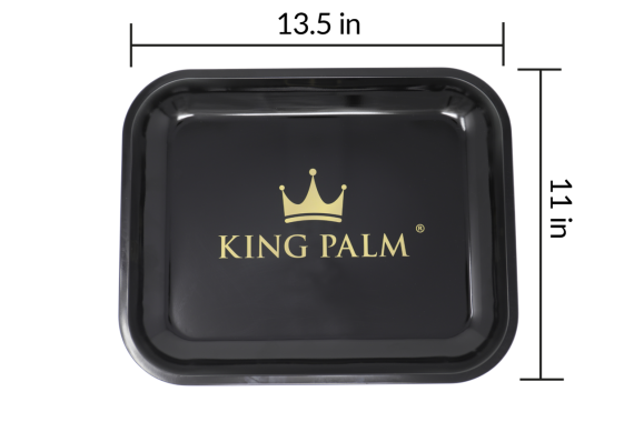 King Palm Rolling Tray Medium- Black