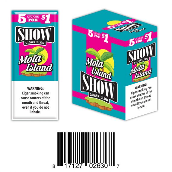 Show Foil Cigarillos 5 for $1 15 Pouches of 5 SKU-1350-Peach Mango